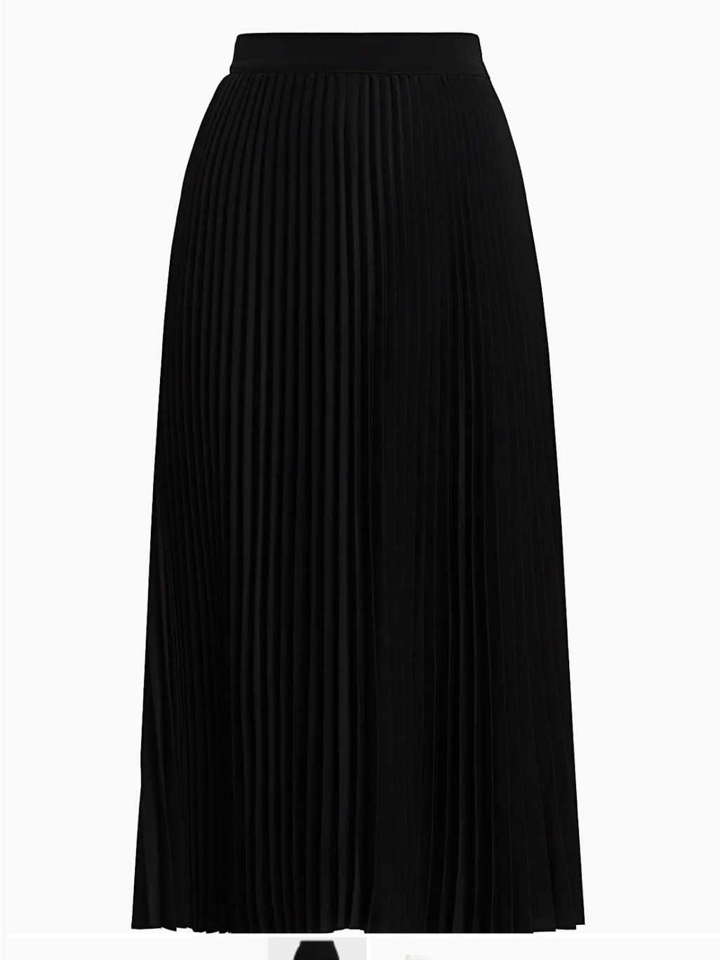 Theory Black Pleated Midi Skirt